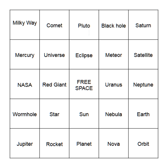 GALAXY BINGO Card
