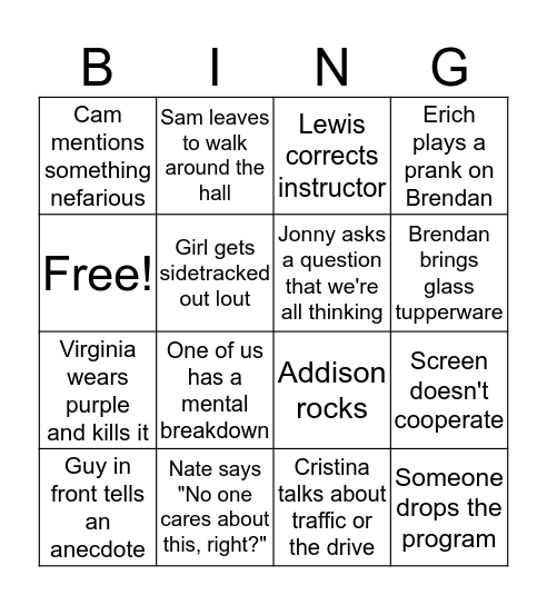 Ethical Hacking Bingo Card