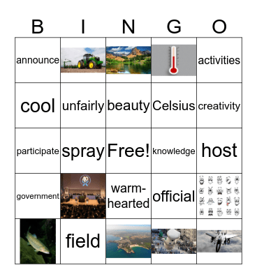 Week 3 Bingo! Bingo Card