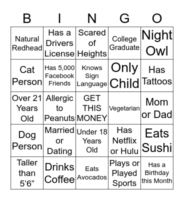 ICE BREAKER BINGO  Bingo Card