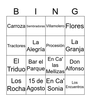 TRINGO Bingo Card