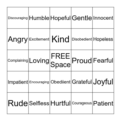 IBM's Take Your Child to Work Day Bingo Card