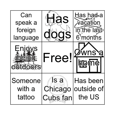 Icebreaker Bingo Card