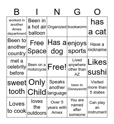 Team Rivas Bingo Card