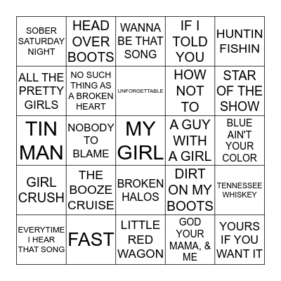 Todays country  Bingo Card