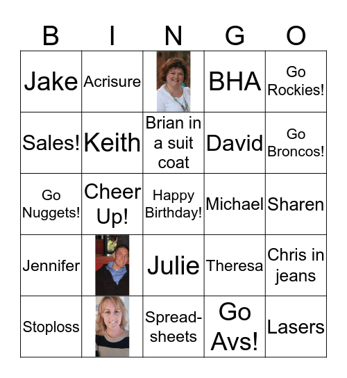 We Love Barbara, Brian, & Stephanie BINGO Card