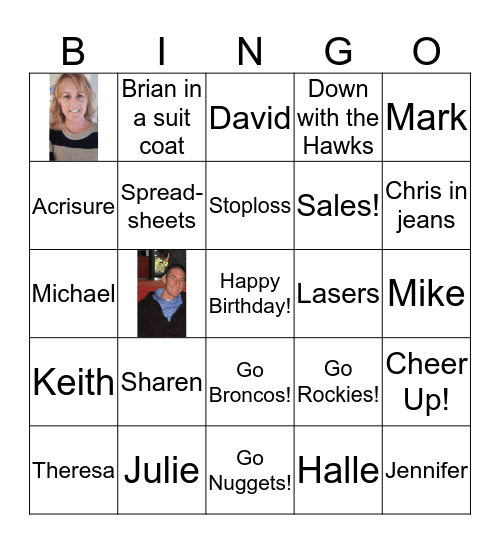 We Love Barbara, Brian, & Stephanie BINGO Card