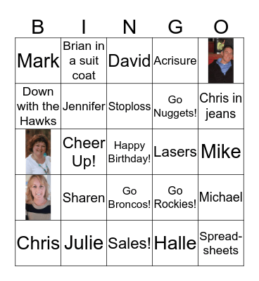 We Love Barbara, Brian, & Stephanie BINGO Card