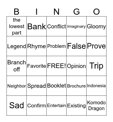 4th Grade MCA Bingo Card