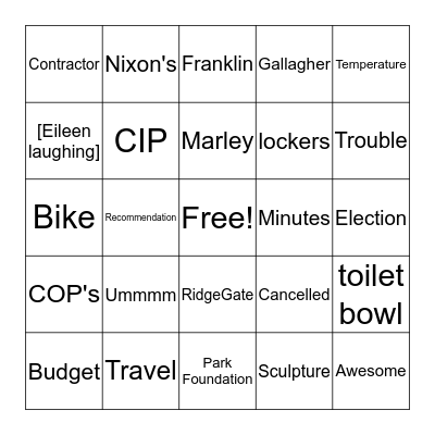 7-24-19 Bingo Card