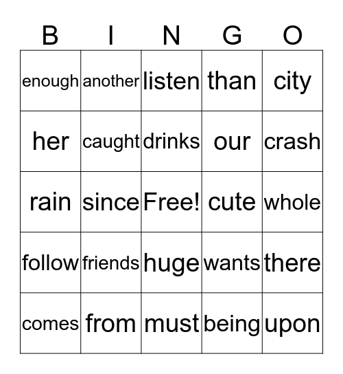 Basey's Bingo Card