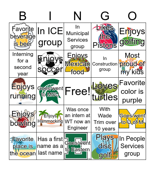 Intern BINGO Card