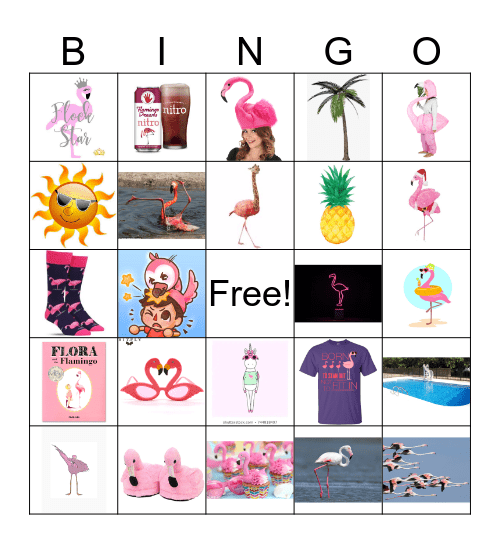 Flamingo Bingo Card