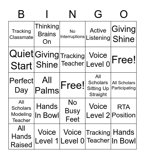 SCHOLAR BINGO Card