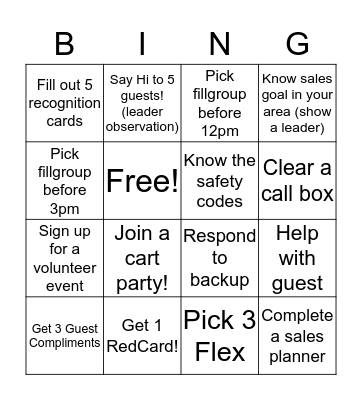 Target Bingo! Bingo Card