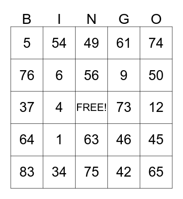 Superhero bingp Bingo Card