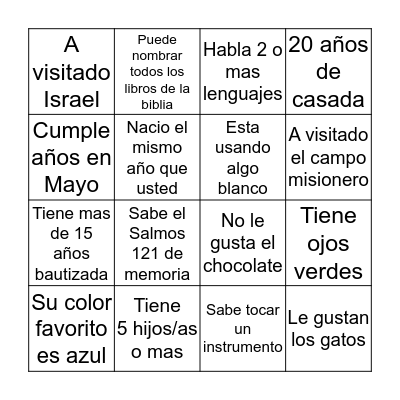 BINGO Card