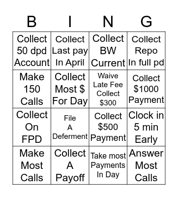Friday Bingo Fun Bingo Card