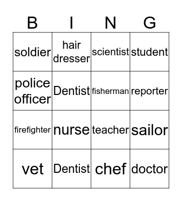 Jobs! Bingo Card
