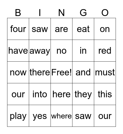 Sign Language 2 Bingo Card