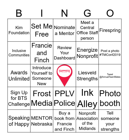 BE THERE BINGO Card