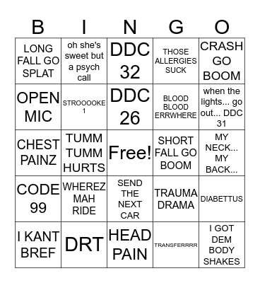 DISPATCH  Bingo Card