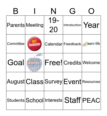 Parent Empowerment Advisory Committee Bingo Card