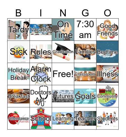 Attendance Bingo Card