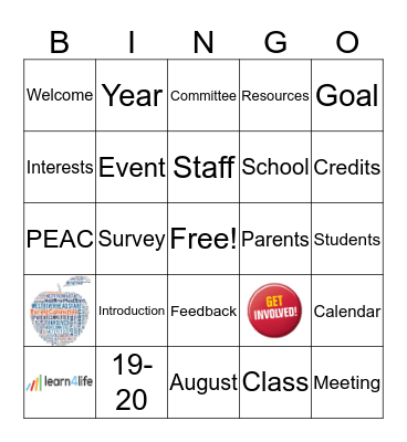 Parent Empowerment Advisory Committee Bingo Card