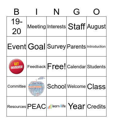 Parent Empowerment Advisory Committee Bingo Card