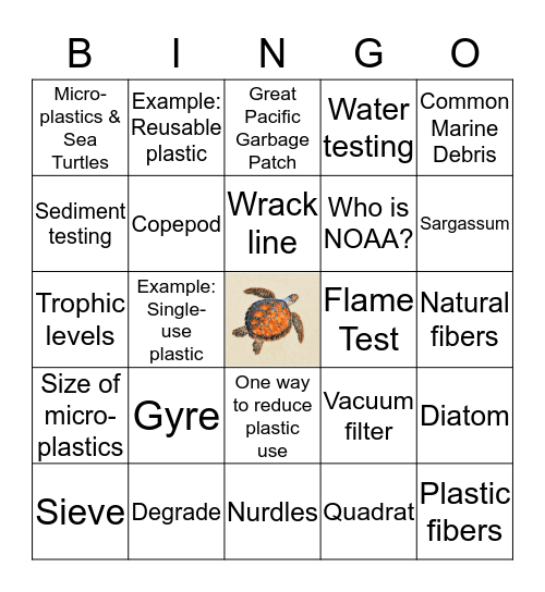 Flee from Debris! Bingo Card