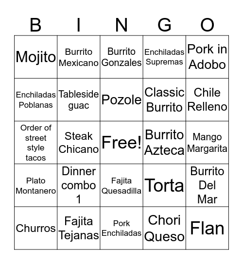 SERVER BINGO Card