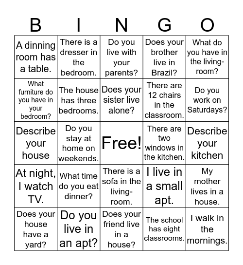Review- Unit 6-7 Bingo Card