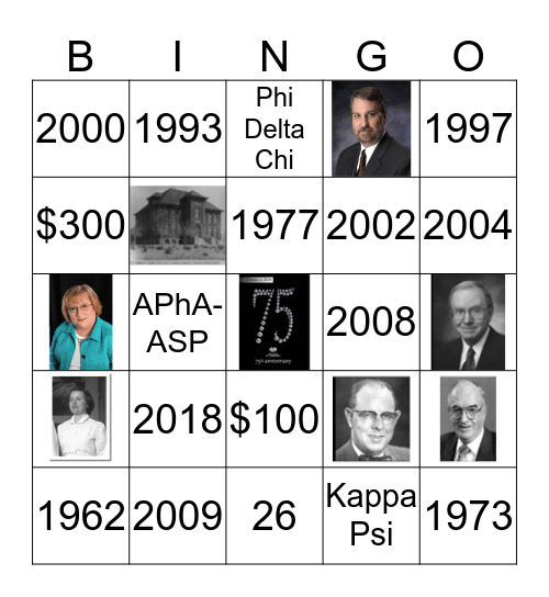 75th Anniversary Bingo Card