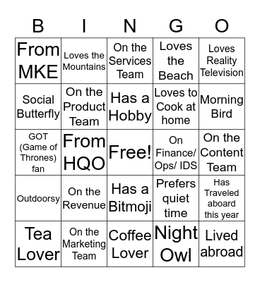 ThinkMammoth Summer 2019 Bingo Card