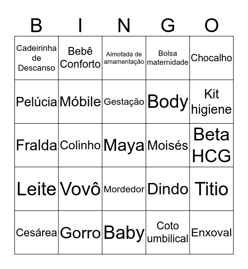 Chá da Maya Bingo Card