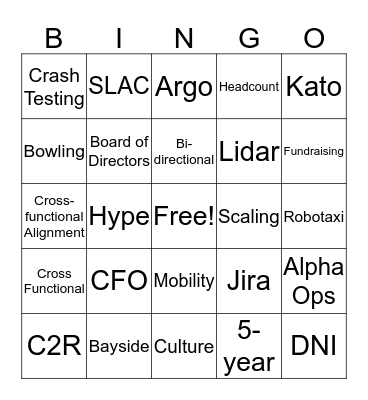 QAH Bingo Card