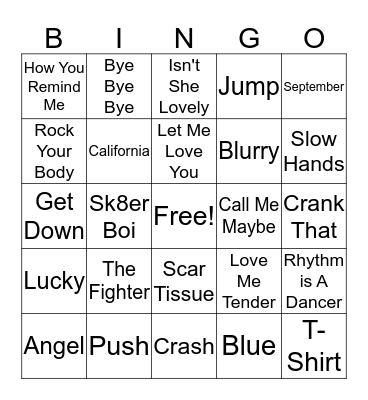 RNR Bingo Card