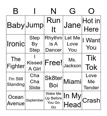 RNR Bingo Card