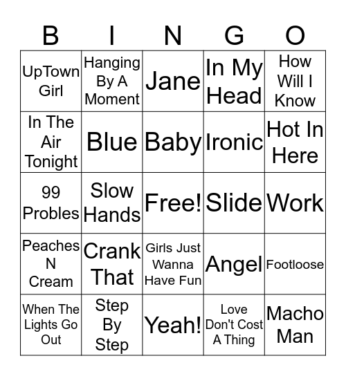 RNR Bingo Card