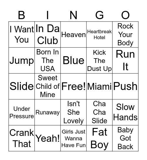 RNR Bingo Card