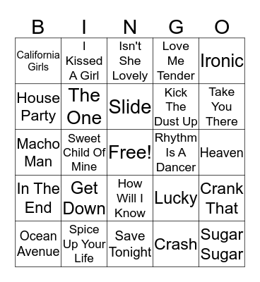 RNR Bingo Card