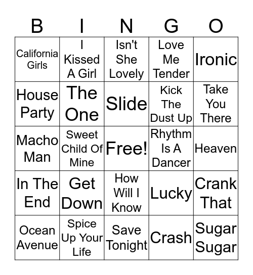 RNR Bingo Card