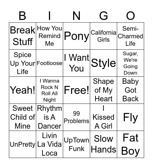 RNR Bingo Card