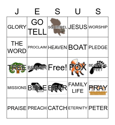 FOLLOW ME Bingo Card