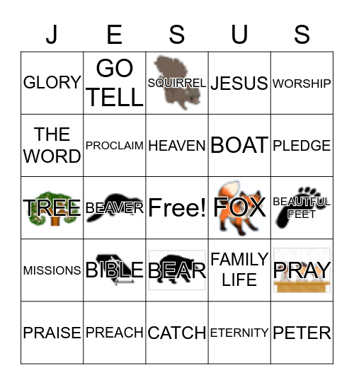 FOLLOW ME Bingo Card