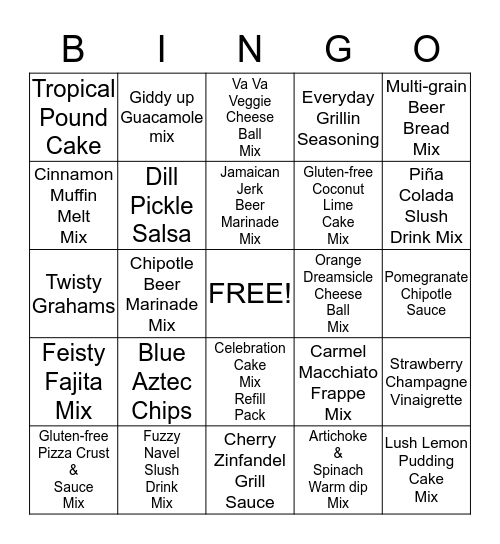 Tastefully Bingo Card