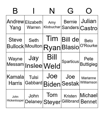 Leftist Loser Bingo Card