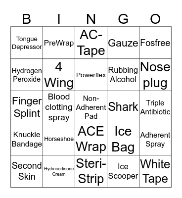 Athletic Training Camp Bingo Card
