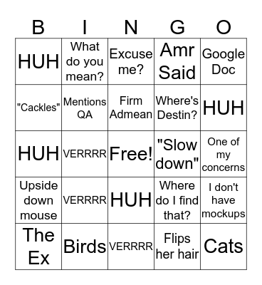 Ellen Bingo Card